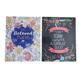 Inspirational Christian Coloring Book 75+ Pages Adult Stress Relief Holiday Gift